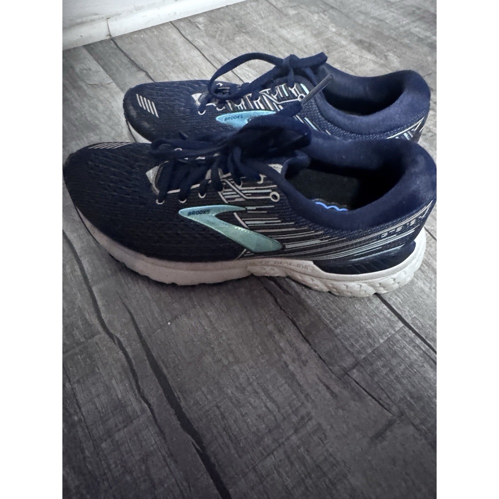 Brooks Launch‎ 8 GTS 19 Adrenaline Womens Size 8 Navy Blue Athletic Shoes